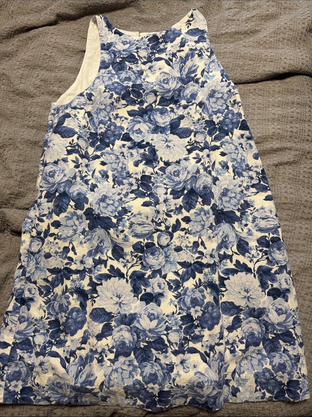 Abercrombie & Fitch Blue and White Floral Sleeveless Tunic